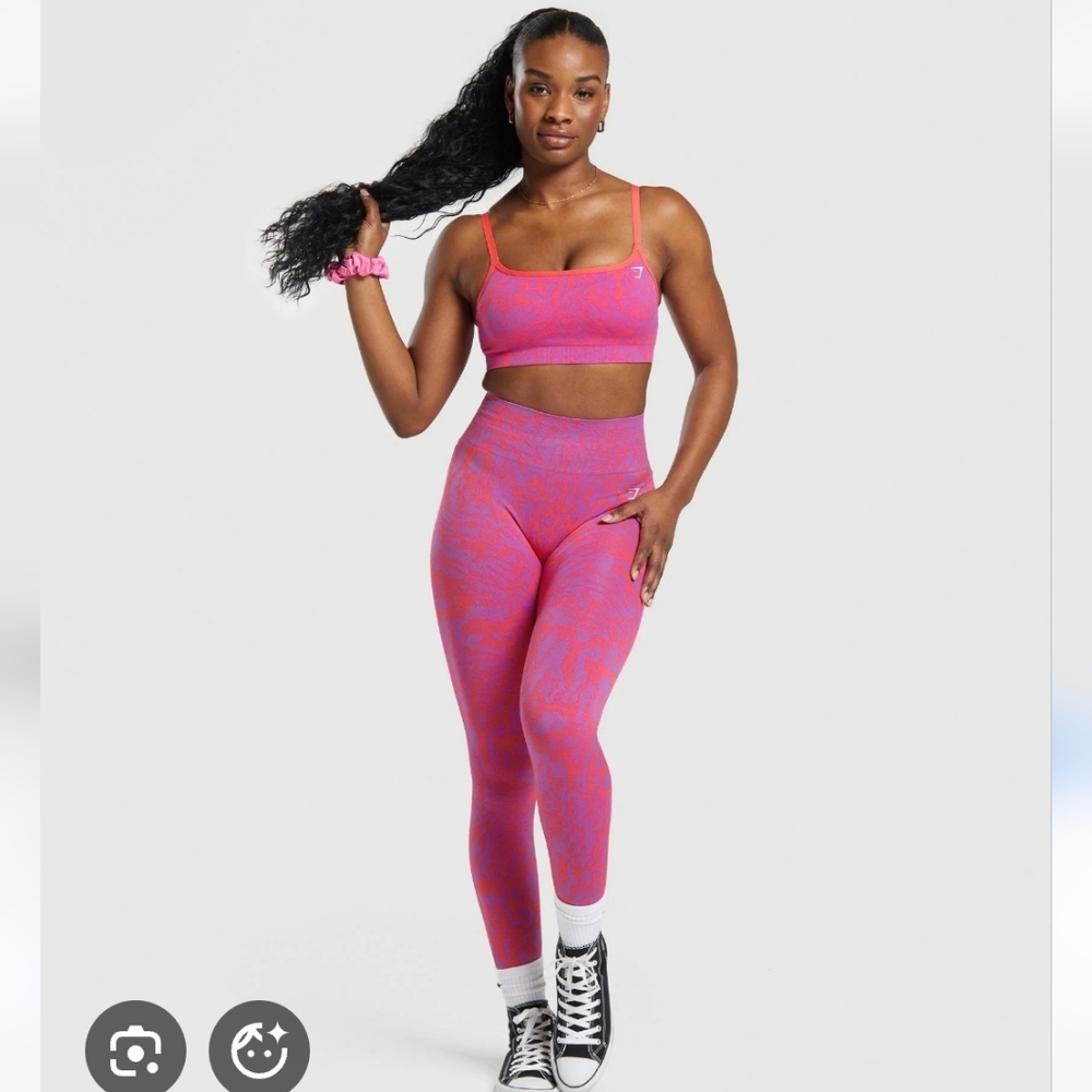 Gymshark Adapt X Pink Safari Leggings Size Large